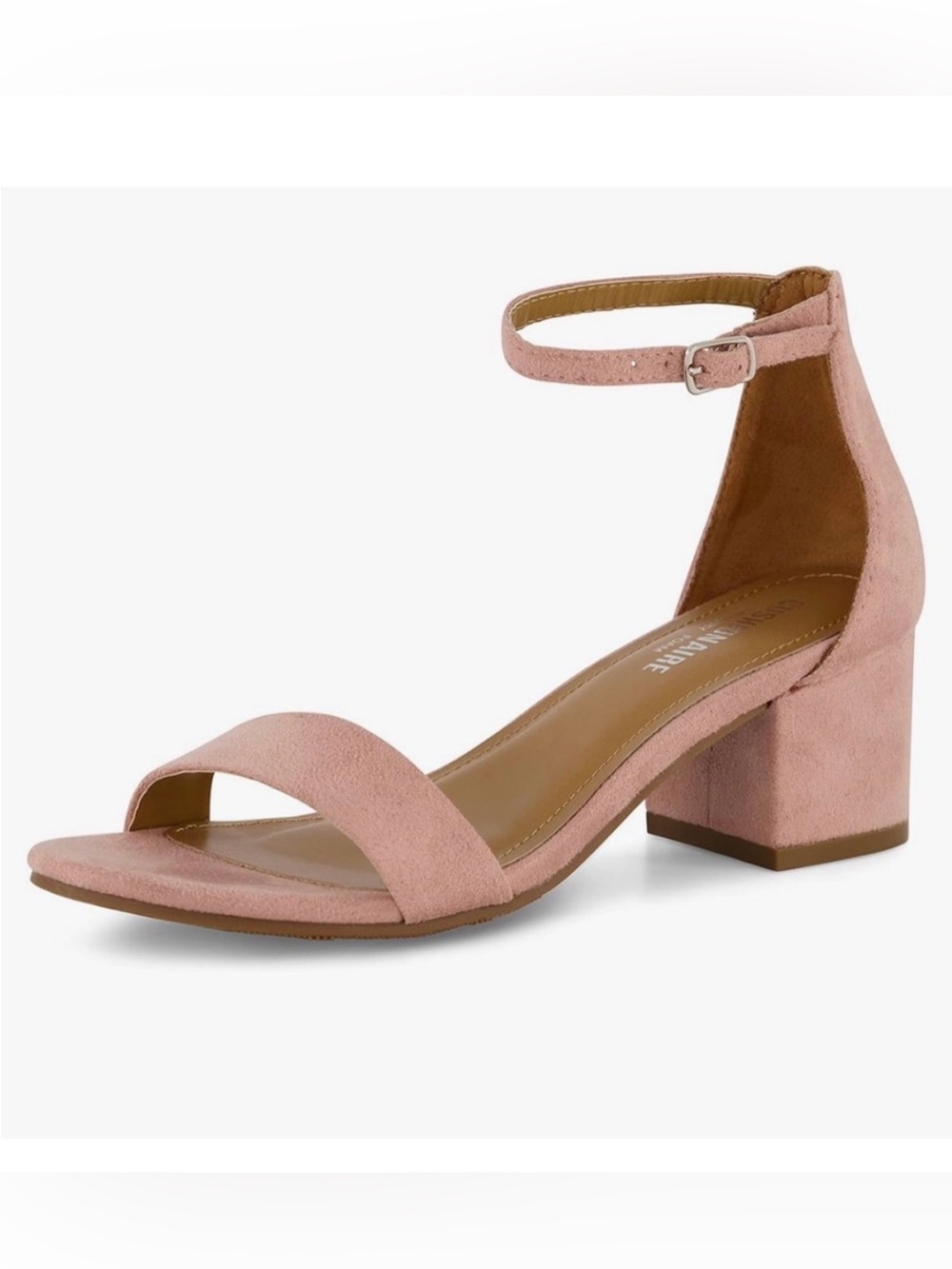 BRASH DUSTY PINK BLOCK HEEL SANDALS NEW 9